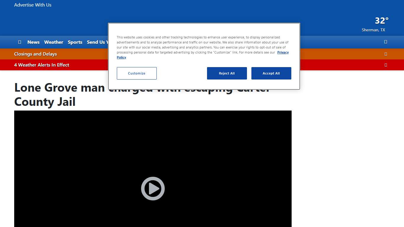 Lone Grove man charged with escaping Carter County Jail