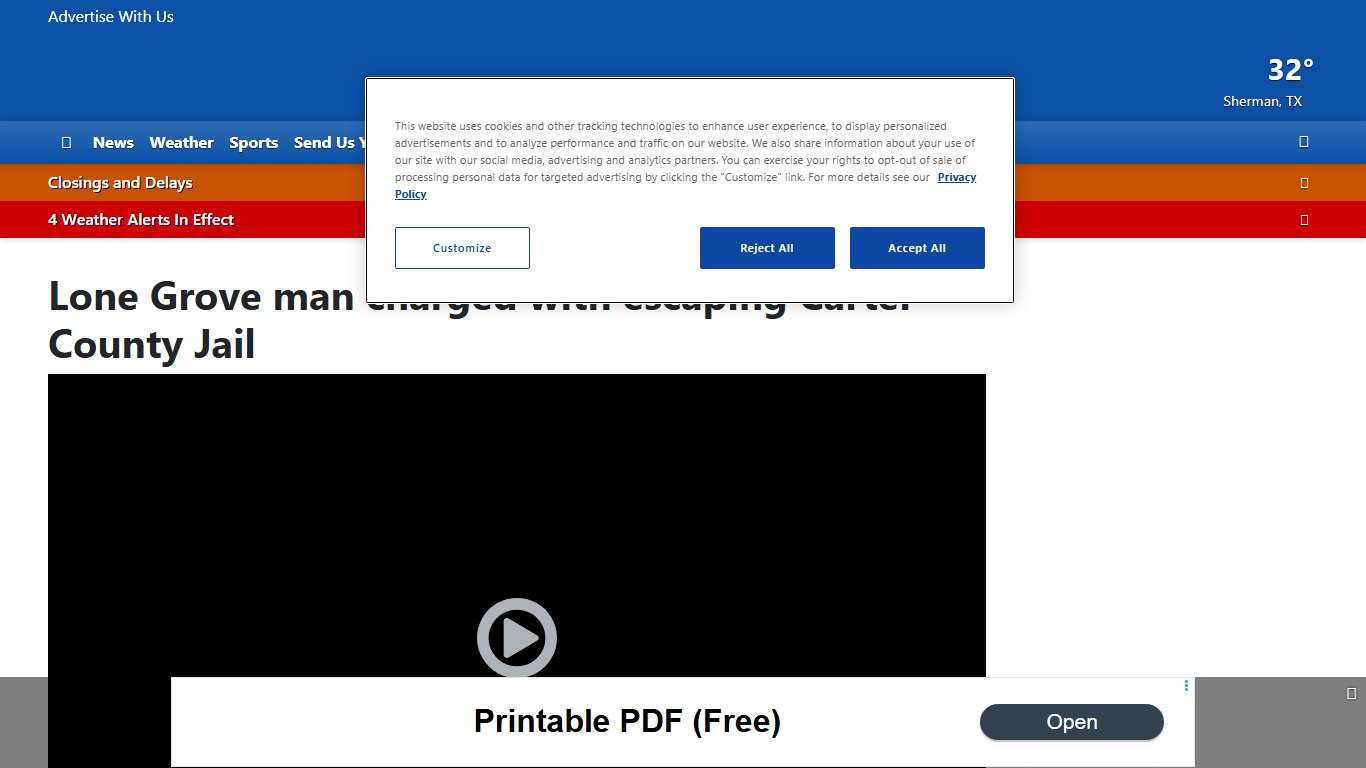 Lone Grove man charged with escaping Carter County Jail